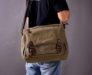 Bolso de mensajero de lona, maletín para portátil, mensajero, bandolera, hombro, regalo, - Product Image 3