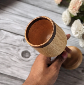 Coupe à vin en bois naturel-Artisan-Made for Rustic & Sustainable Table Settings VIET FARGIMEX - Product Image 6