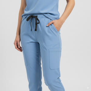 Pantalon de jogging flexible Fabricants de gommages médicaux extensibles dans les quatre sens Uniformes de gommage d'hôpital en matériau extensible dans les 4 sens personnalisés - Product Image 1