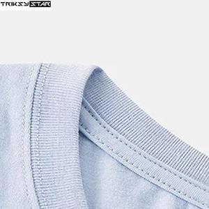 Camiseta de manga corta de algodón para hombre, ropa informal transpirable ecológica de alta calidad, ropa informal sólida con cuello redondo, 210 gramos Triksy Star - Product Image 3