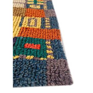 Tapis en laine noué à la main Zuri Gold, motif géométrique abstrait, rectangulaire, pour salon, couloir, modèle Paem-710, hauteur de poils doux - Product Image 4