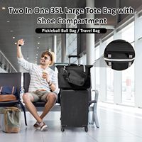 Sac de transport Pickleball avec compartiment à chaussures, capacité 30-40L, en polyester, unisexe (femmes/hommes), OEM/ODM, origine Vietnam, MOQ 2 sacs de rangement