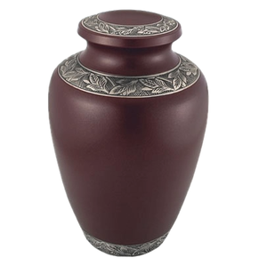Urne de crémation gravée brune de qualité supérieure urne de cendres humaines adultes robustes fournitures funéraires urne souvenir - Product Image 1