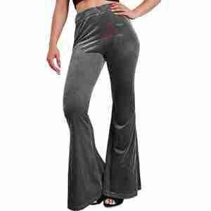 Top Trending 2024 Casual Mujer Pantalones acampanados Cordón sólido Mujer Cintura alta Pantalones acampanados de pierna ancha - Product Image 6