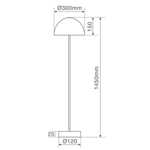 Lámpara de pie E27 de 1450 mm. Gohira Gris Antracita (GSC 204400044) - Product Image 4