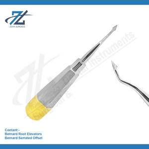 Élévateurs à extraction dentaire Bernard dentelés décalés Élévateurs radiculaires manuel en acier inoxydable de haute qualité Fabricant allemand de conception Pakistan - Product Image 2