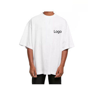T-shirt pour homme surdimensionné à épaules tombantes, prix de gros bon marché, personnalisé, poids lourd, 250 GSM, stock, 100% coton, lavé à l'acide, vintage - Product Image 2