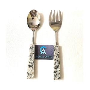 Ensemble de serveurs à salade en acier inoxydable poli argenté, matériau écologique et sans danger pour les aliments, ustensiles de cuisine, cuillère à salade - Product Image 1