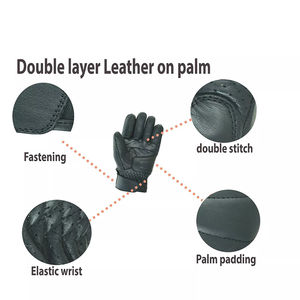 Gants en cuir de moto Gants Hard Knuckle Touchscreen Biker Motorcycle Dual Protect Gants de moto Qualité OEM - Product Image 5