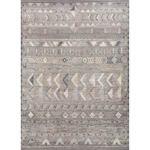 Tapis en laine géométrique bleu Manifest, noué à la main, en laine afghane, 9x12, rectangulaire, pour entrée, patchwork multi-pièces - Product Image 1