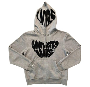 Sudaderas con capucha con estampado de soplo y cremallera de cara completa, nueva ropa de calle de invierno, sudaderas con capucha para hombre, sudaderas con capucha térmicas de Color azul de alta calidad - Product Image 3