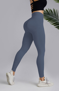 Pantalones de yoga sexy personalizados Levantamiento del vientre Cadera Control de barriga Leggings Gimnasio Leggings para mujeres - Product Image 3