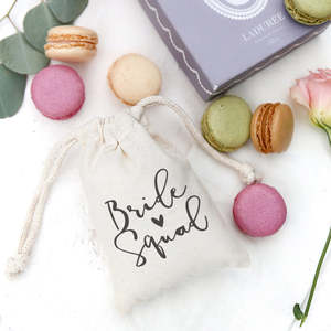 Bride Squad Jewellery Holder Cotton Drawstring Bag Wedding Favor Potli Pouch Bag Store Small Items Perfume Cosmetics - Product Image 2