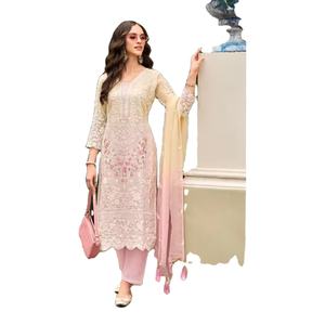 คอลเลกชัน kurti ผ้าไหมเนื้อนิ่มพร้อมการปักลายแฟนซี - Product Image 1