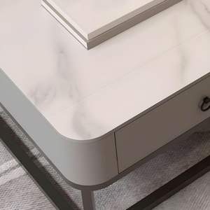 Elegant Modern Eco-Friendly Iron <b>Frame</b> Coffee Table - Product Image 4