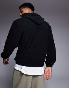 OEM/ODM de alta calidad 100% de algodón polar de talla grande Boxy Fit sudaderas con capucha logotipo bordado personalizado gota hombro Sudadera con capucha y sudadera - Product Image 6