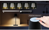 Élégance moderne personnalisée décoration de maison de luxe ensemble de lampe de table rechargeable avec commande tactile pour le côté du lit des enfants à manger