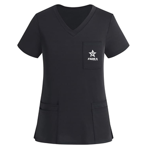 Conjunto de Uniforme Médico de Alta Calidad en Poliéster/Rayón, Top Médico Elástico de Manga Corta, Venta al por Mayor OEM para Hospitales y Doctores - Product Image 1