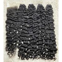 Extensions de cheveux naturels vierges Remy 100% alignés sur les cuticules, marque LEXHAIR, double trame machine, ondulations profondes lâches, cheveux bruts vietnamiens