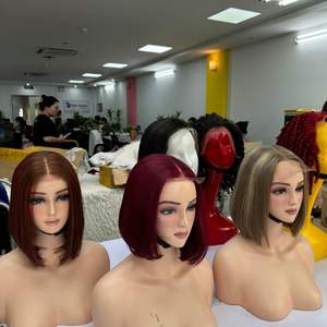 Peluca de Cabello Humano Virgen Chino Remy 100% con Frente de Encaje, con Ondas Naturales, Estilos Lisos y Ondulados Profundos para Mujeres Negras - Product Image 6