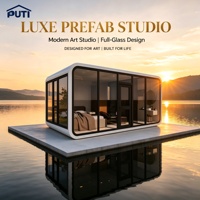 Cabane Apple Premium de 13 m², maison préfabriquée modulaire avec salle de bain, prête pour le glamping