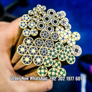 Fournitures de fabrication de couteaux-Broches en mosaïque en laiton pour poignées de couteaux-Nous avons un diamètre de 4mm / 6.35mm / 8mm / 10mm et une longueur de 12 pouces - Product Image 3