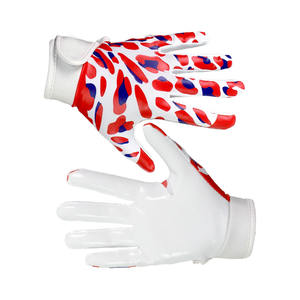 Guantes de receptor de fútbol de dedo completo OEM Impresión de silicona antideslizante para Pakistán Directo de fábrica - Product Image 5