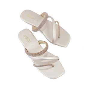 Sandalias de tacón dorado FN0677 Chappal elegante y elegante - Product Image 1