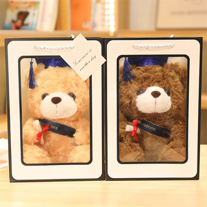 Nouvelle vente chaude créatif peluche poupée jouet mignon chapeau <span class=keywords><strong>docteur</strong></span> ours en peluche peluche poupée Graduation cadeaux ensemble - Product Image 3