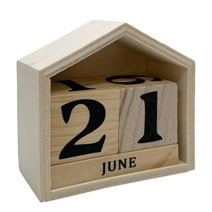 Décorations en bois calendrier en bois imprimé personnalisé noël design tendance à la mode nouveau calendrier de Table personnalisé - Product Image 3