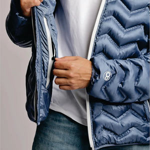 Veste matelassée pour homme en toile d'hiver, fermeture éclair, service OEM, coupe-vent, imperméable, capuche, manteau chaud, fabrication sur mesure - Product Image 3
