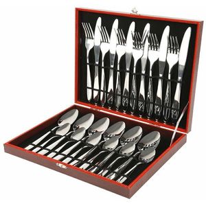 Juego de cubiertos de acero inoxidable de grado de diseñador para un estilo de vida moderno con aspecto pulido y superficie resistente a los arañazos - Product Image 3