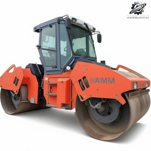 Compacteur vibrant à double tambour HAMM HD128 d'occasion, poids de travail 12 tonnes, marque allemande d'origine, compacteur de taille moyenne - Product Image 1