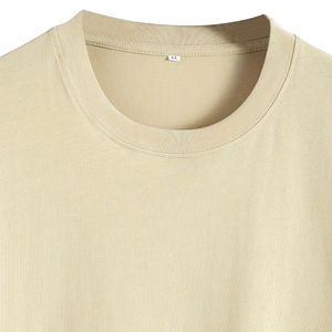 Camiseta de cuello de algodón 100% para hombre, diseño holgado Formal de gran tamaño, manga corta, larga, ligera, cómoda, uso diario - Product Image 2