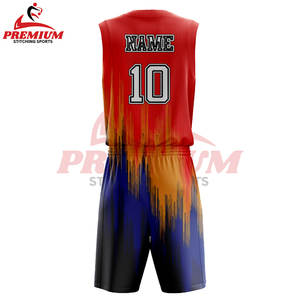 Conjunto de Uniformes de Baloncesto Personalizados de Secado Rápido con Diseño de Sublimación 100% Poliéster - Product Image 2