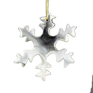 Pre-Lit <b>Christmas</b> Tree Ornaments in Aluminium with Mirror Polished Silver Finished Perfect for Festive Party Decorations - Product Image 1