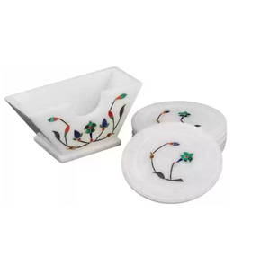 Premium Quality Creative Marble <b>Mats</b> Flower Printed Design Low Price Most Demanding Coasters for Dinning Tabletop Accessories - Product Image 1