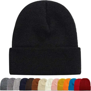 Gorro de lana 100% acrílico, estilo urbano, alta calidad, precio económico al por mayor, diseño liso, hecho en Pakistán. - Product Image 2