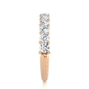 Anillo de Media Eternidad Estilo Vintage de Oro de 14K con Diamantes Cultivados en Laboratorio con Claridad VVS, Joyería Fina para Bodas y Uso Diario - Product Image 3