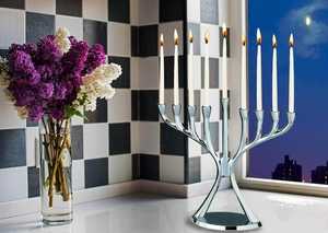 Plata sólida brillante 9 brazos Menorah hecho a mano mejor Metal sin llama personalizado candelabro de Metal precio bajo hogar Metal - Product Image 5