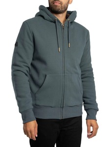 Sweat à capuche zippé décontracté pour homme en polaire polyester/coton respirant avec poche, gris, automne, col à capuche, sérigraphie, effet acide - Product Image 6