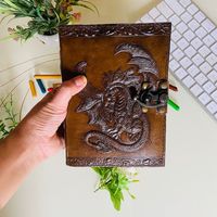 Diario de Viaje Retro Hecho a Mano, Exclusivo, con Tapa Dura de Cuero Vintage, Cuaderno de Bocetos, Tamaño B5/A7, con Cierre de Candado, para Regalo