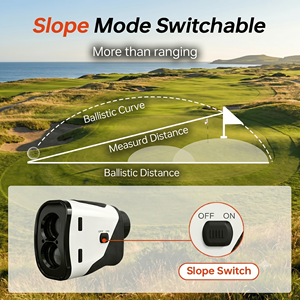 Télémètre de golf industriel 800M avec écran LCD rétroéclairé à 3 niveaux de luminosité réglables, interrupteur de pente et dispositif de retour vibratoire - Product Image 6