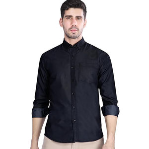 10 tissu F0 % haut de gamme doux coton Denim à manches longues décontracté boutonné chemises noires toutes tailles Denim merde disponible - Product Image 1