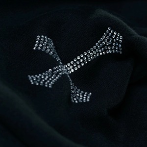 Wholesale New Winter Embroidered Rhinestone Design High Quality 100% Cotton Custom Men Streetwear <b>Zipper</b>-Up <b>Hoodie</b> with Pockets - Product Image 5