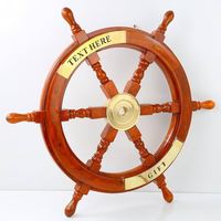 Rueda de Barco Náutica de Estilo Vertical Art Deco Antigua, de MDF Ecológico, para Colgar en la Pared, Ideal para Cumpleaños, Pascua, Hogar, Oficina o Casa de Playa