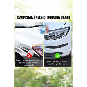 Car <b>Bumper</b> Protection Strip 2 Pcs White Flexible Anti Scratch Impact Guard for Cars - Product Image 4