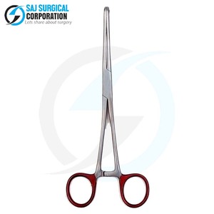 Pince à éponge manuelle Rampley Mâchoires dentelées en acier inoxydable certifiée CE pour une manipulation sûre des écouvillons antiseptiques Généralités - Product Image 1