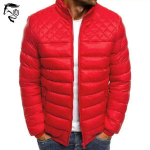 Unbridleds Industry Manteau d'hiver matelassé léger pour homme Veste matelassée isolée avec capuche et col montant Style High Street - Product Image 3