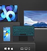Keyboard Mini Tablet Nirkabel RGB Backlit yang Dapat Disesuaikan dengan Antarmuka Type-C dan Baterai Isi Ulang